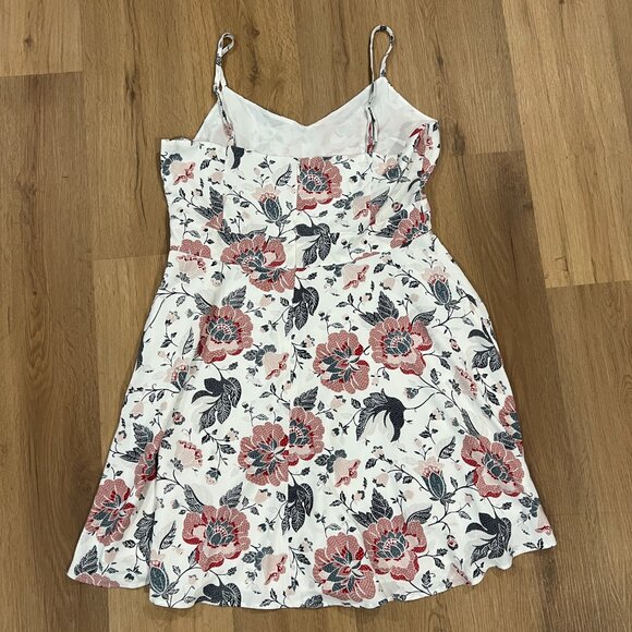 LOFT Outlet White Pink Floral Sundress Dress Size 12 - Picture 6 of 6